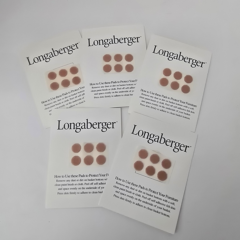 LONGABERGER FELT PADS DOTS PROTECTION 5 PACKS BASKET